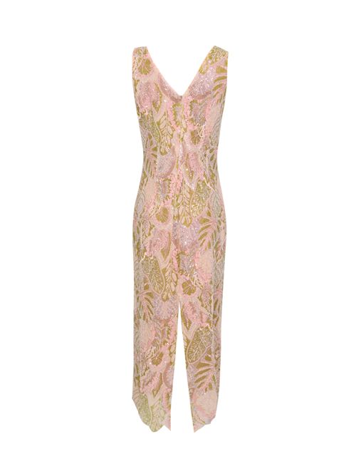 Abito a tubino in pizzo con ricamo paillettes e perline GIANNI MOLARO | A2626ROSA